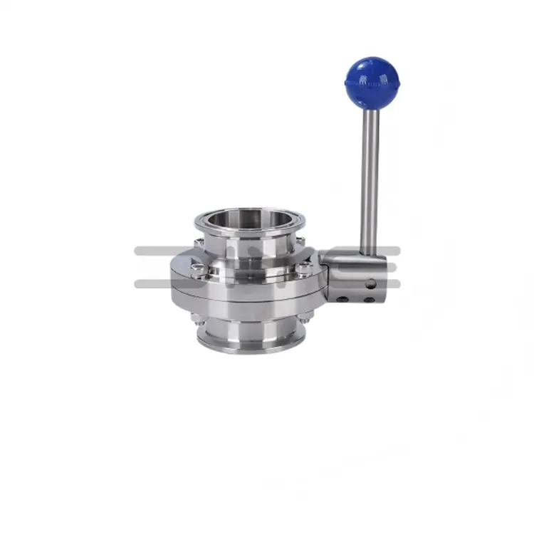 Metuljasti ventil s sanitarno objemko