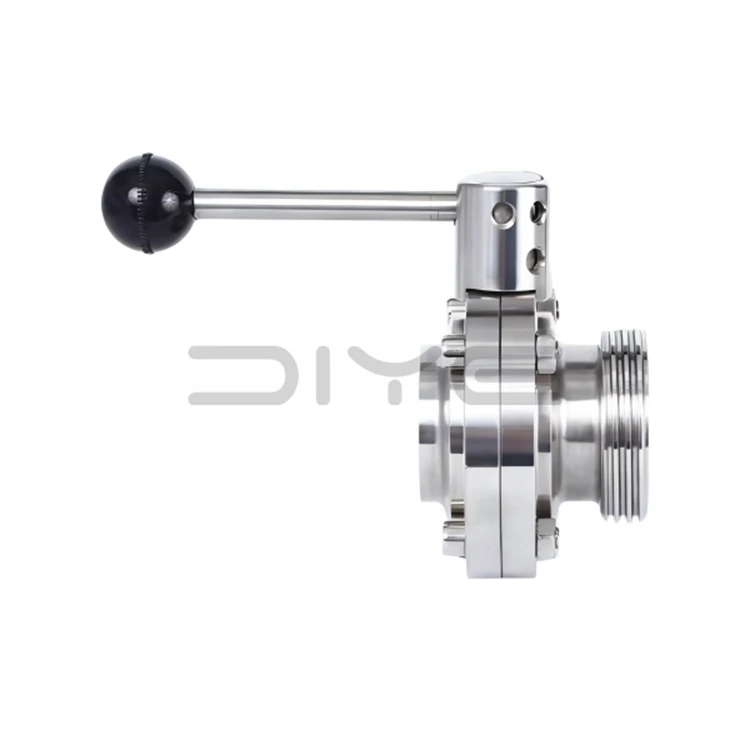 Sanitarni varjeni metuljasti ventil z navojem